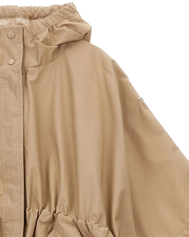 kids atelier moncler Beige Hooded Drawstring Jacket
