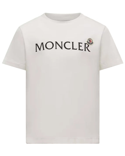 kids atelier moncler Kids White Logo T-Shirt