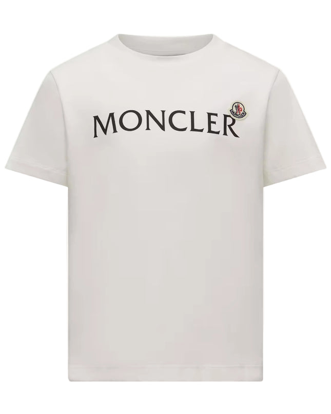 kids atelier moncler Kids White Logo T-Shirt