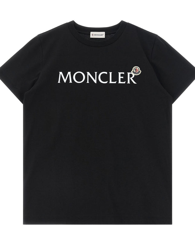 kids atelier moncler Kids Black Logo T-Shirt