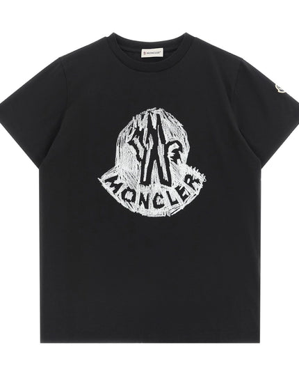 kids atelier moncler BLACK-SS T-SHIRT