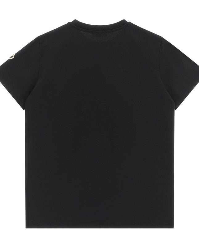 kids atelier moncler BLACK-SS T-SHIRT