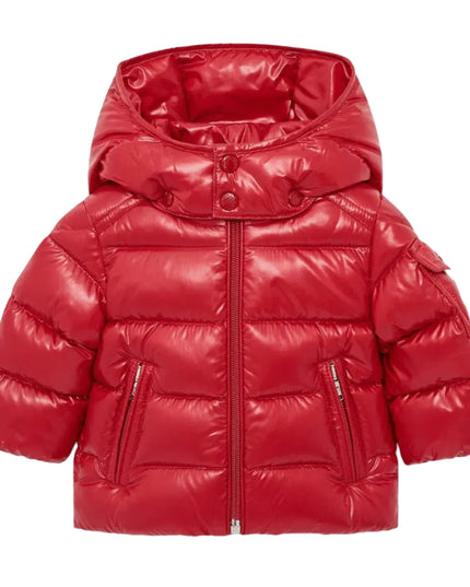 kids atelier moncler Medium Red Maya Padded Hooded Jacket