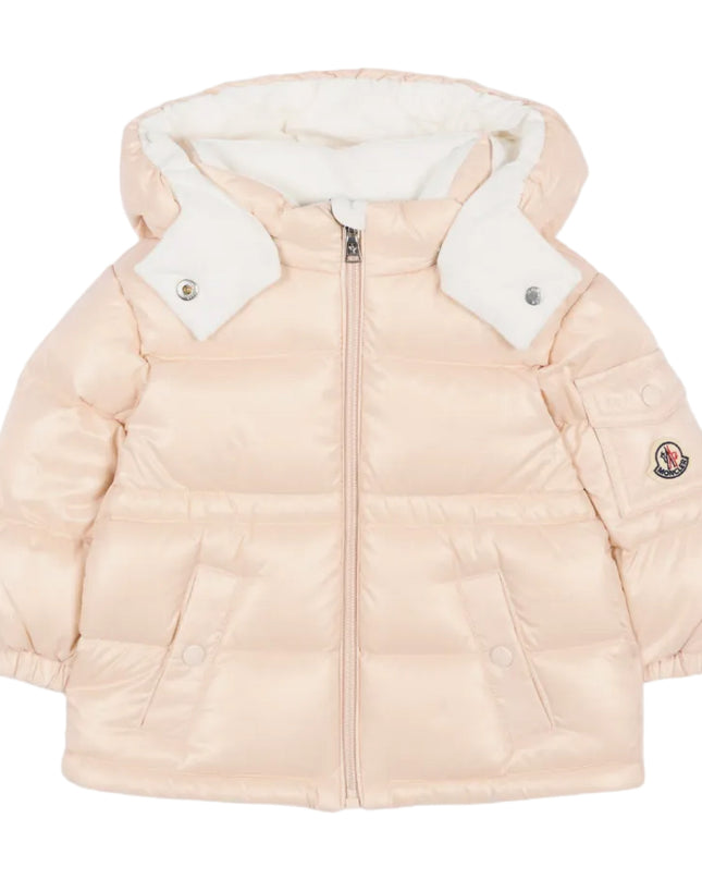 kids atelier moncler Light Pink Maire Hooded Padded Jacket