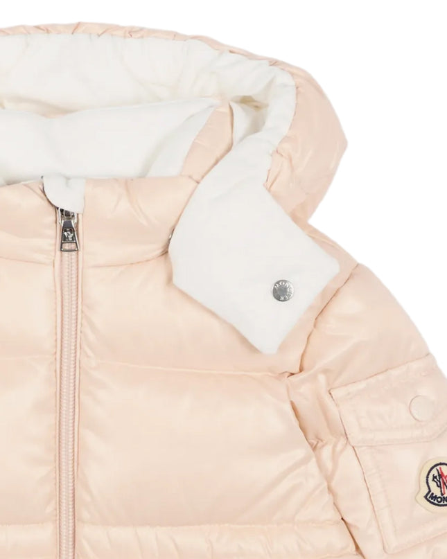 kids atelier moncler Light Pink Maire Hooded Padded Jacket