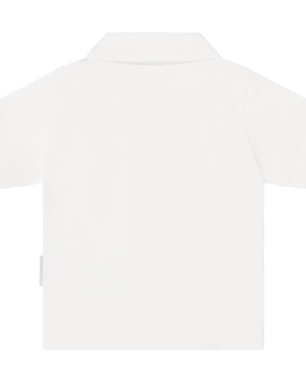 kids atelier moncler White Triple Logo Polo Shirt