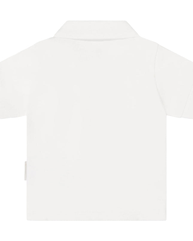kids atelier moncler White Triple Logo Polo Shirt