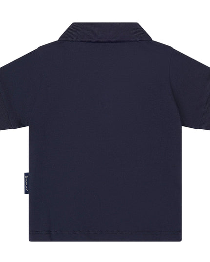 kids atelier moncler Navy Triple Logo Polo Shirt