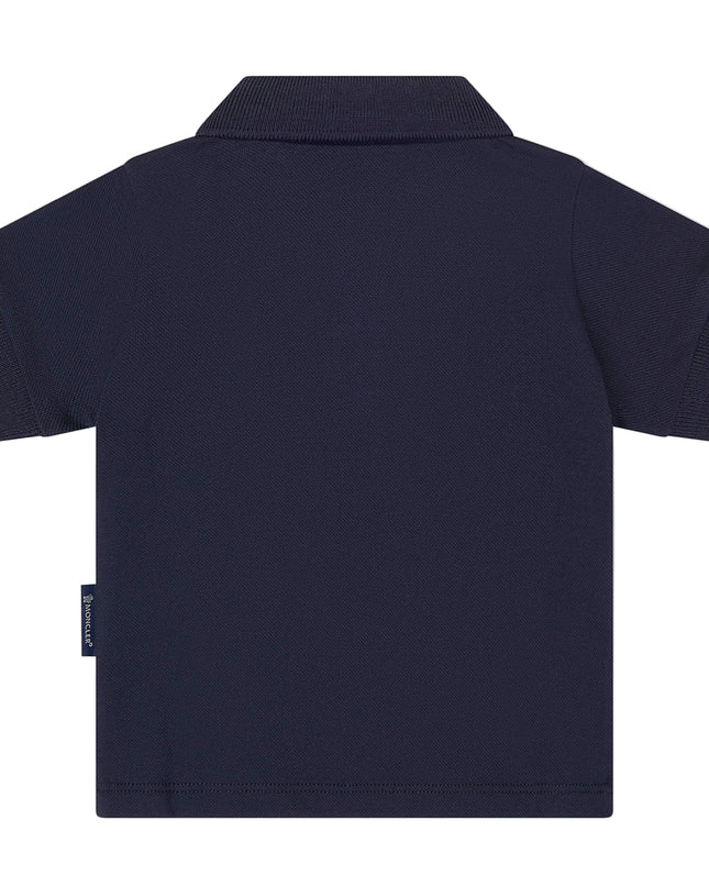 kids atelier moncler Navy Triple Logo Polo Shirt