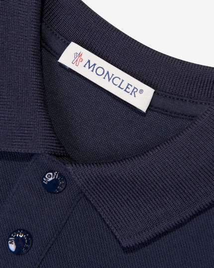 kids atelier moncler Navy Triple Logo Polo Shirt