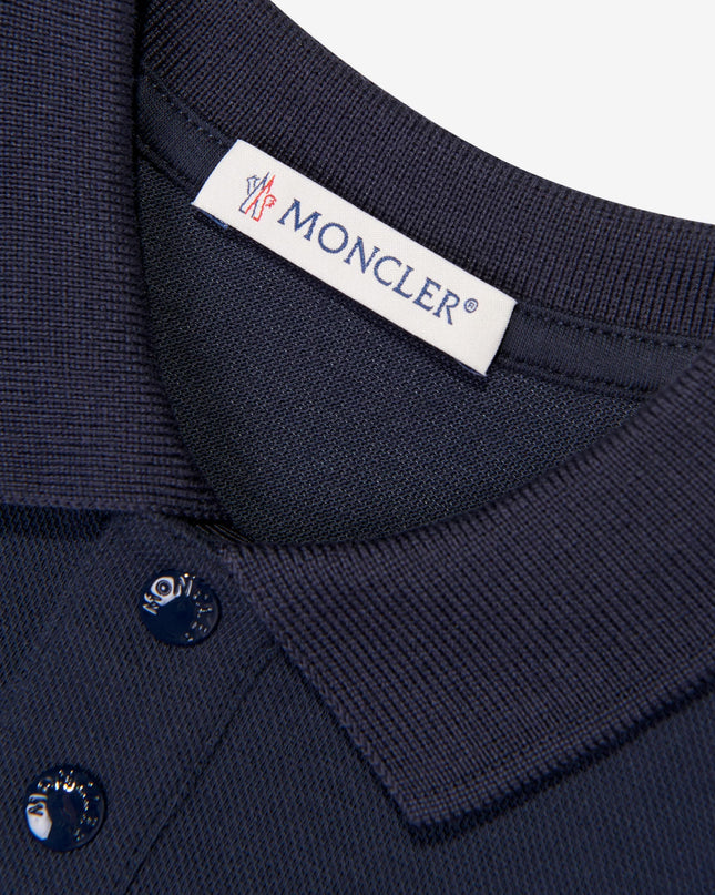 kids atelier moncler Navy Triple Logo Polo Shirt