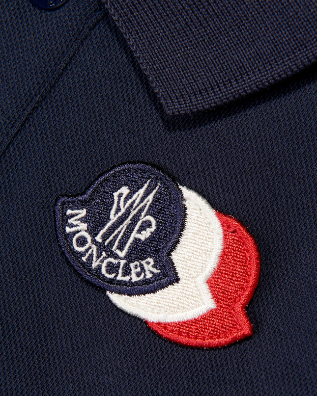 kids atelier moncler Navy Triple Logo Polo Shirt