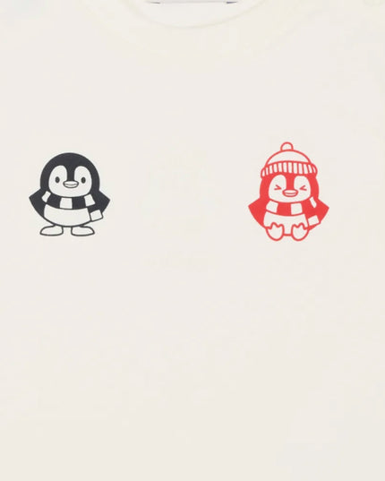 kids atelier moncler White Penguin-Print Cotton T-shirt