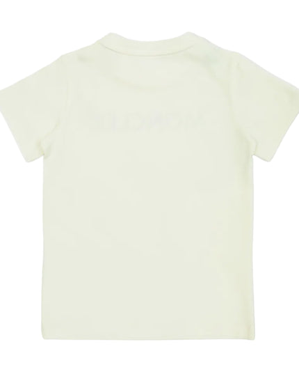 kids atelier moncler White Logo-Print Buttoned-Shoulder T-shirt