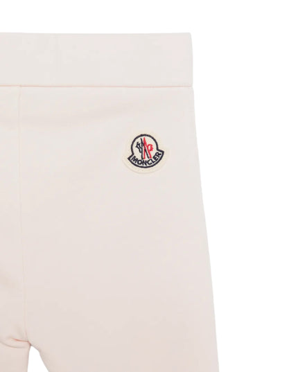 kids atelier moncler Light Pink Logo Patch Knitwear Set
