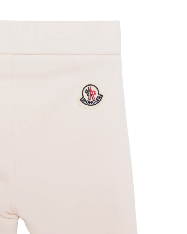 kids atelier moncler Light Pink Logo Patch Knitwear Set