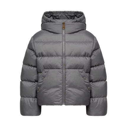 kids atelier moncler Dark Grey Xhante Water-Repellent Short Down Jacket