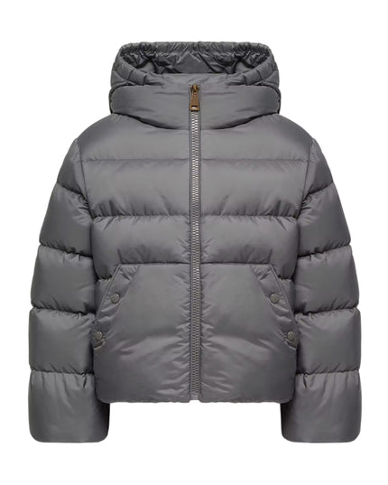 kids atelier moncler Dark Grey Xhante Water-Repellent Short Down Jacket