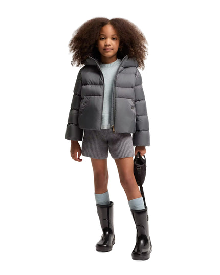 kids atelier moncler Dark Grey Xhante Water-Repellent Short Down Jacket