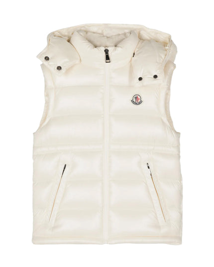 kids atelier moncler Beige Ania Hooded Down Vest