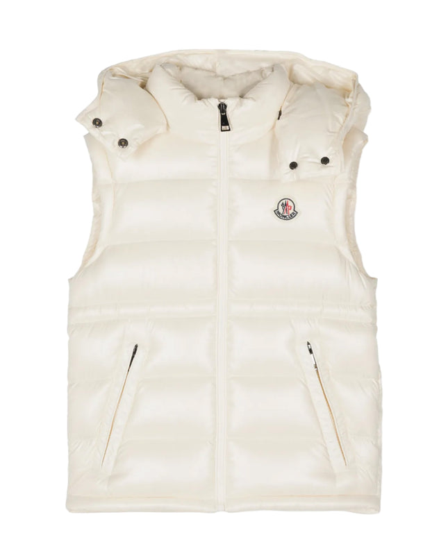 kids atelier moncler Beige Ania Hooded Down Vest