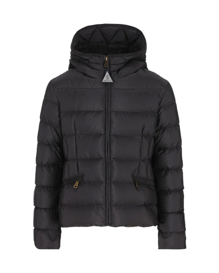 kids atelier moncler Black Avoce Hooded Down Jacket