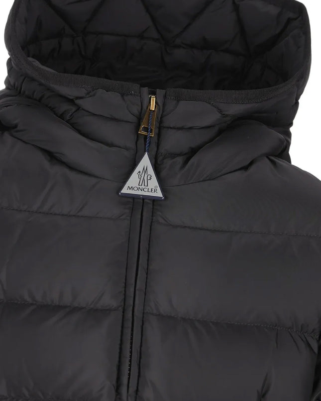 kids atelier moncler Black Avoce Hooded Down Jacket