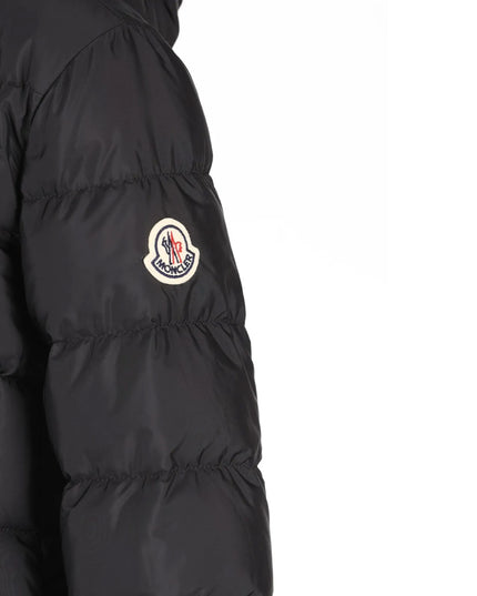 kids atelier moncler Black Avoce Hooded Down Jacket