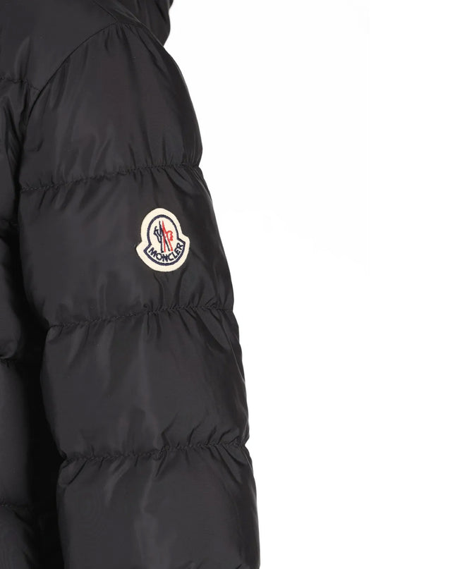 kids atelier moncler Black Avoce Hooded Down Jacket