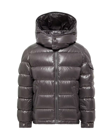 kids atelier moncler Charcoal New Moncler Maya Hooded Down Jacket