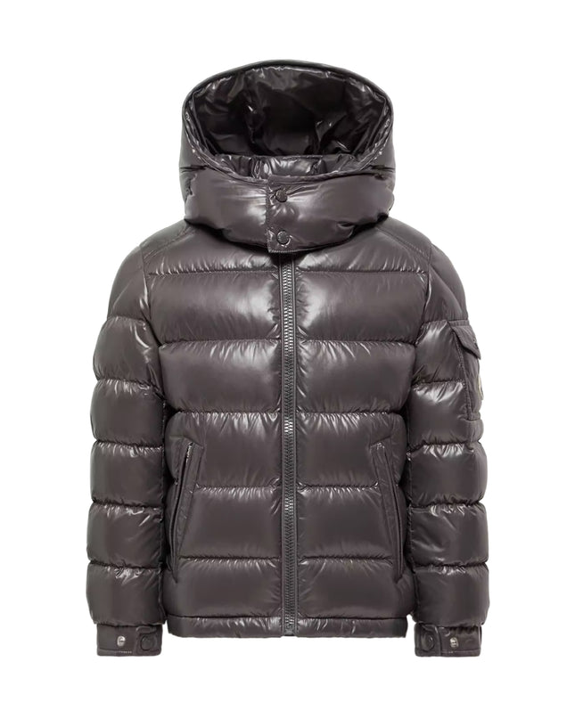 kids atelier moncler Charcoal New Moncler Maya Hooded Down Jacket