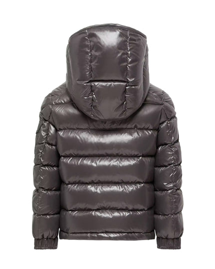 kids atelier moncler Charcoal New Moncler Maya Hooded Down Jacket