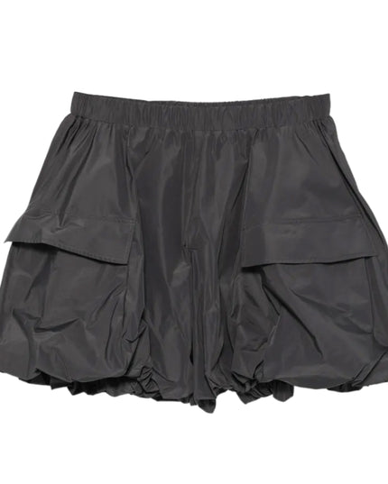 kids atelier moncler Charcoal Balloon-Silhouette Taffeta Shorts