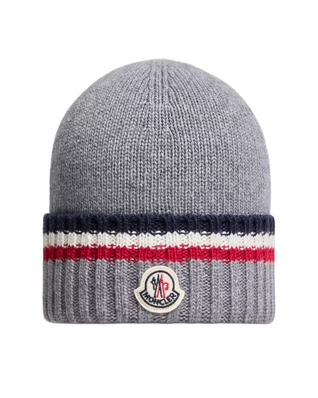 kids atelier moncler Grey Wool & Cashmere Beanie