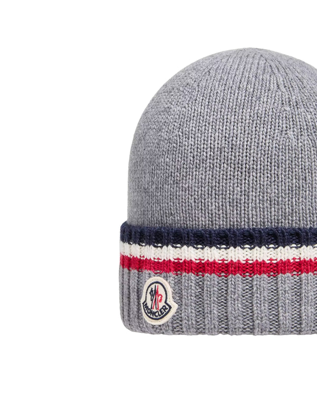 kids atelier moncler Grey Wool & Cashmere Beanie