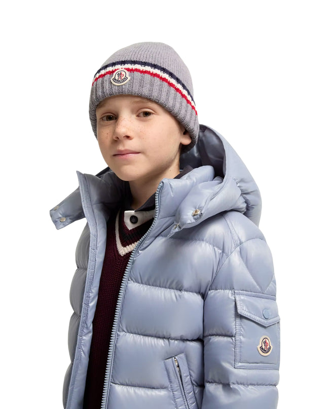 kids atelier moncler Grey Wool & Cashmere Beanie