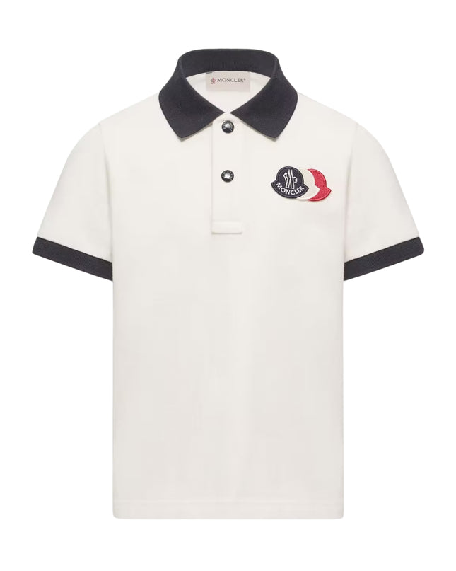 kids atelier moncler White Logo-Patch Polo