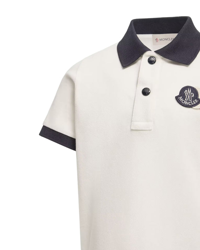 kids atelier moncler White Logo-Patch Polo