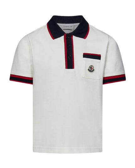 kids atelier moncler White Logo-Patch Polo