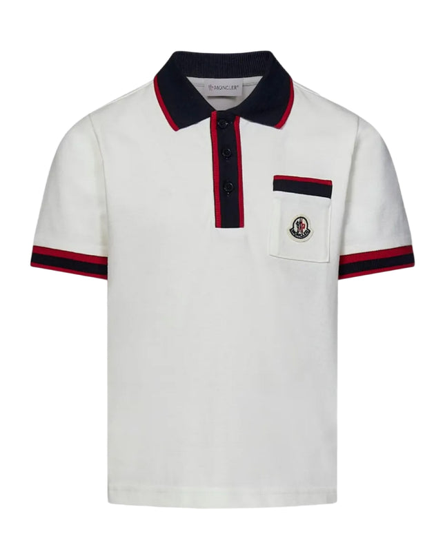 kids atelier moncler White Logo-Patch Polo