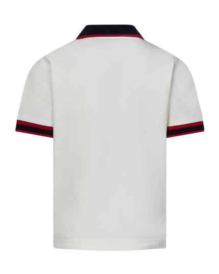 kids atelier moncler White Logo-Patch Polo