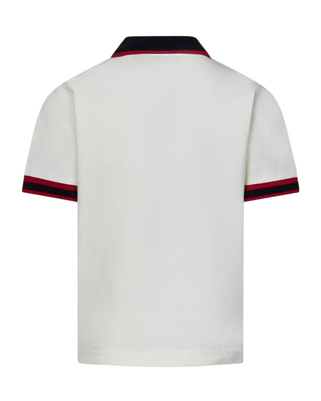 kids atelier moncler White Logo-Patch Polo