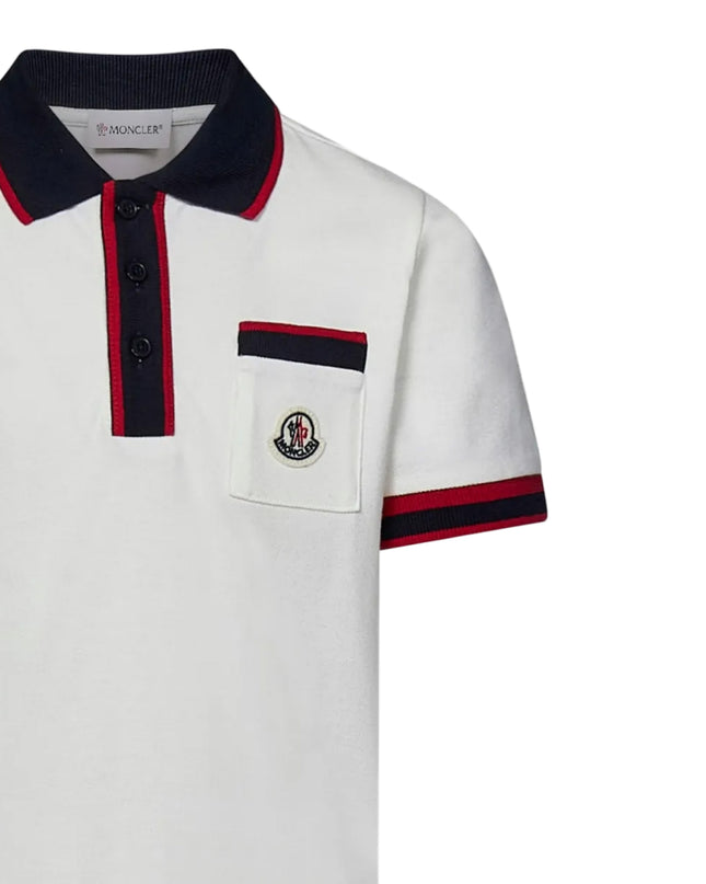 kids atelier moncler White Logo-Patch Polo