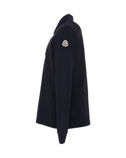 kids atelier moncler Navy Logo-Patch Long-Sleeve Polo