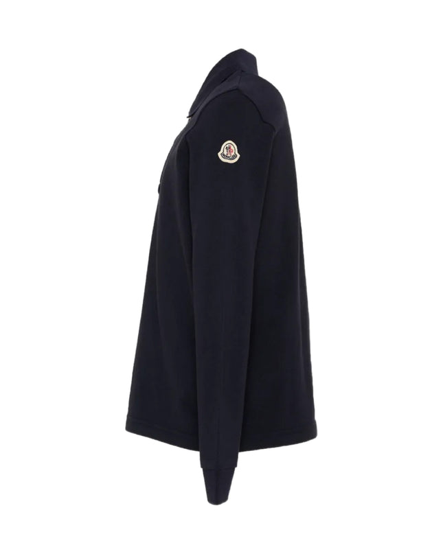 kids atelier moncler Navy Logo-Patch Long-Sleeve Polo