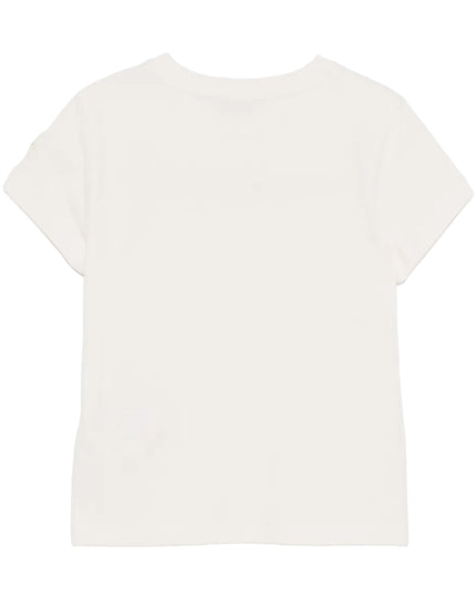 kids atelier moncler Cream Logo-Embroidered T-shirt