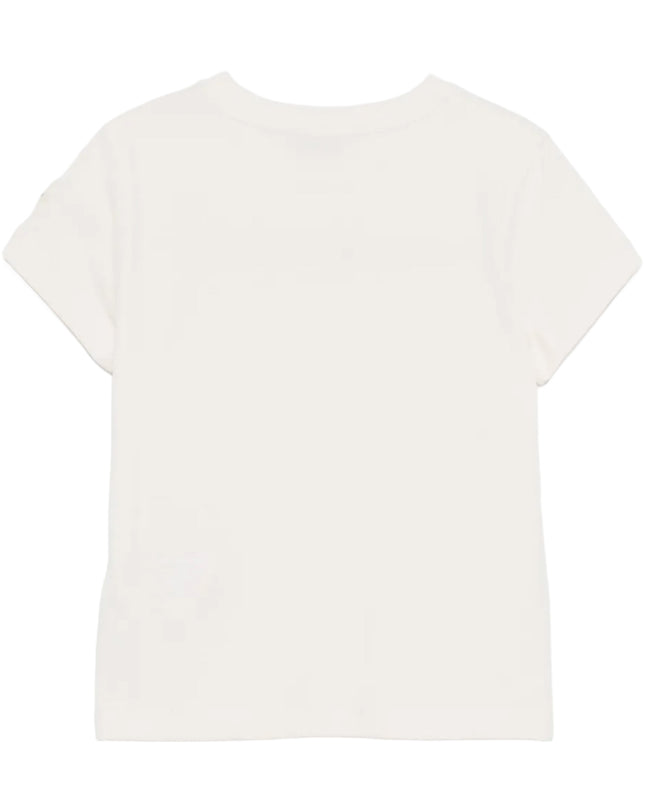 kids atelier moncler Cream Logo-Embroidered T-shirt