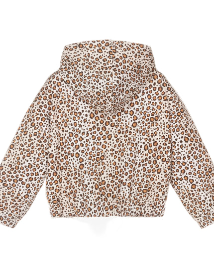 kids atelier monnalisa Beige Leopard Print Zip Up
