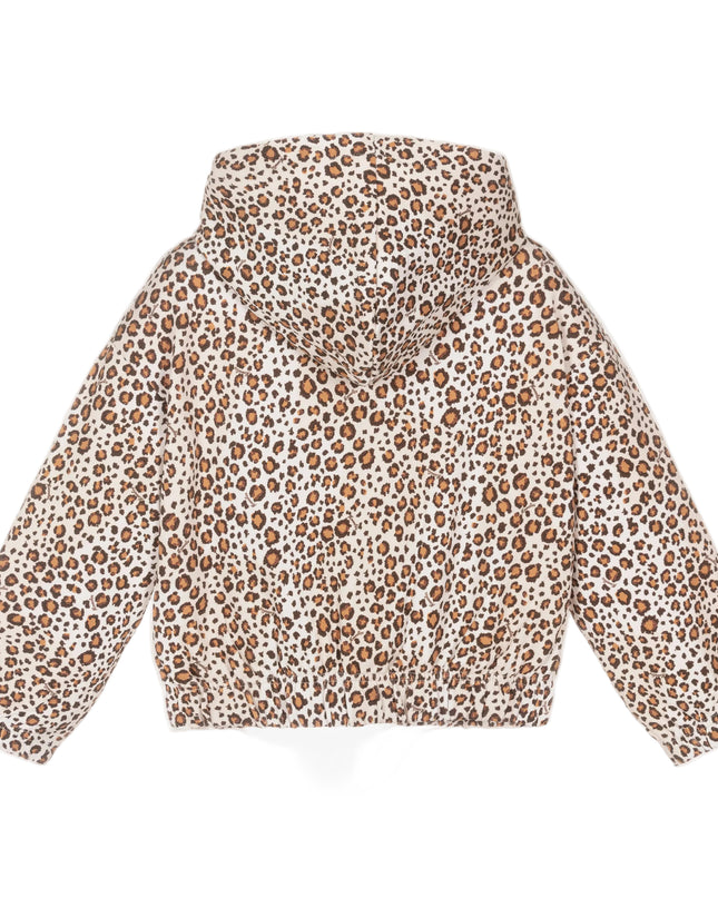 kids atelier monnalisa Beige Leopard Print Zip Up