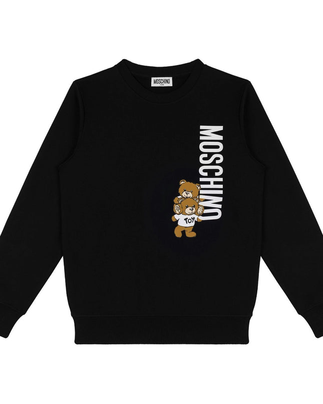Black Bear Logo Print Sweatshirt